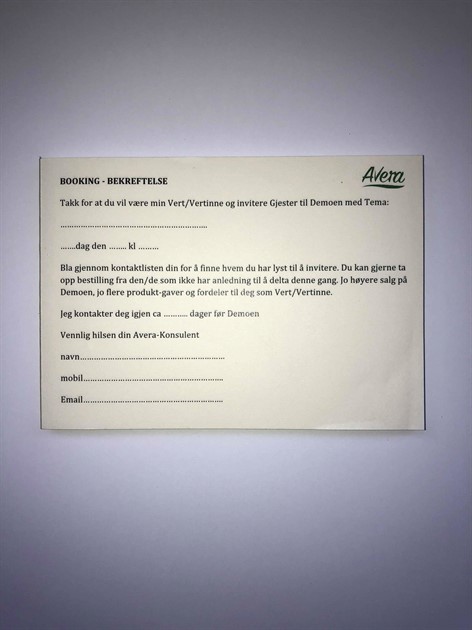 Block Bokningsbekräftelse